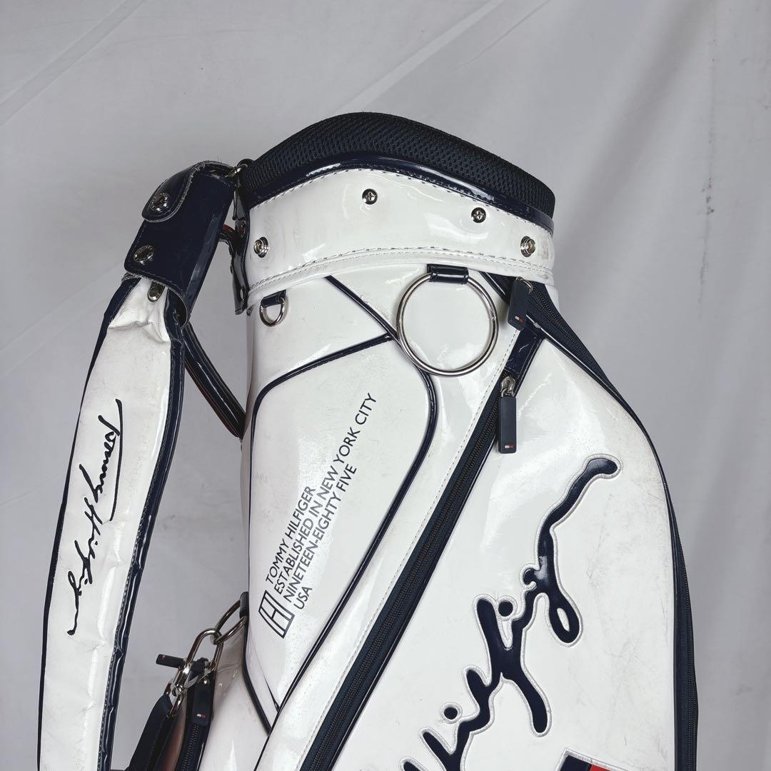 トミーヒルフィガー キャディバッグ ゴルフバッグ 6分割 フード付き