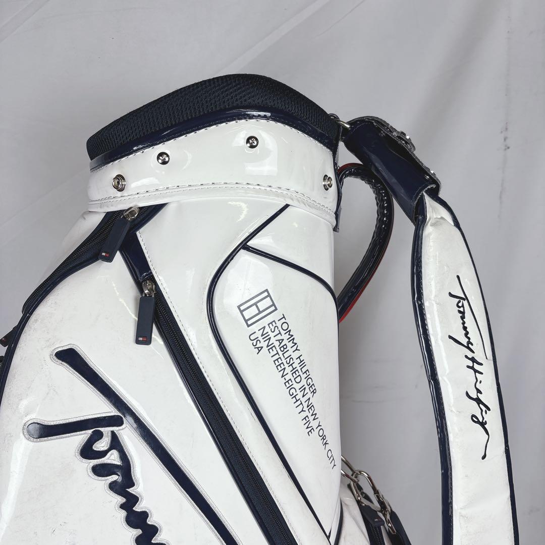 トミーヒルフィガー キャディバッグ ゴルフバッグ 6分割 フード付き