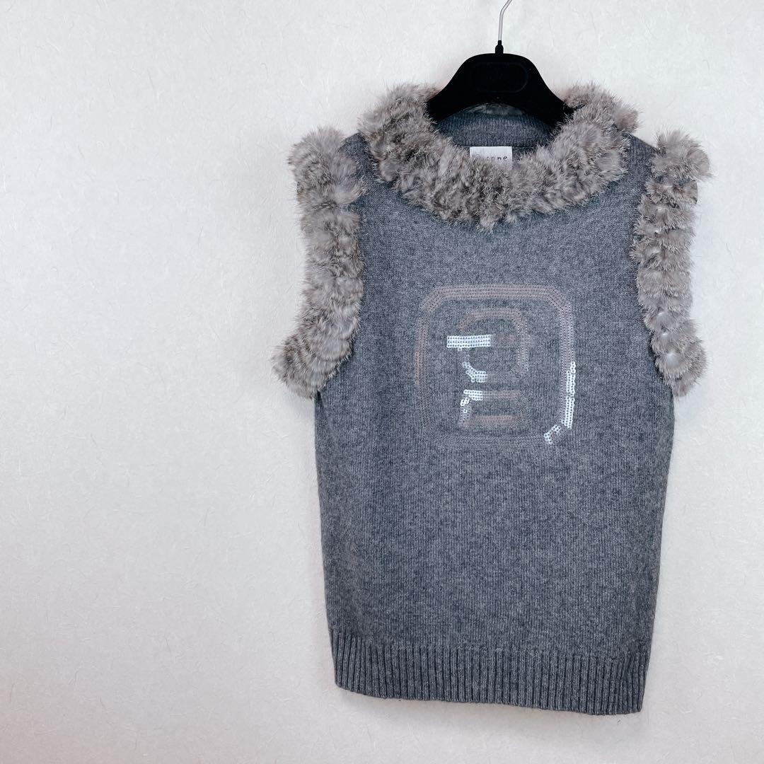 新品PICONECLUBラビットファートリミングキラキラピッコーネ柄ベスト１号