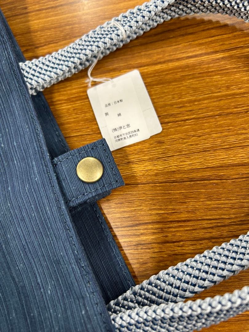 ✳︎伊と忠 和装用バッグ ネイビー 花柄刺繍