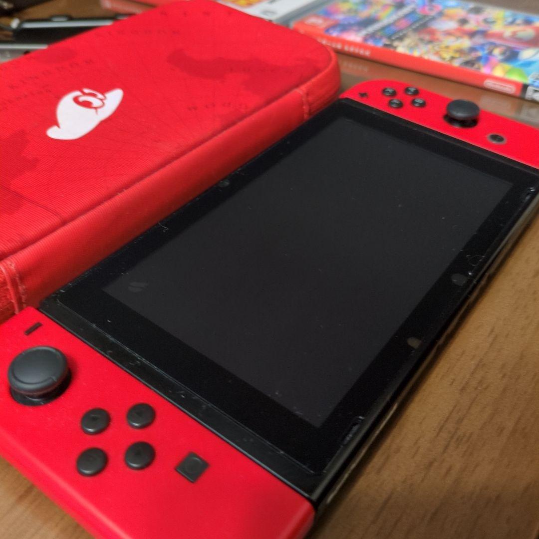 Nintendo Switch 赤色 本体 + ゲームソフト　マリオカート他