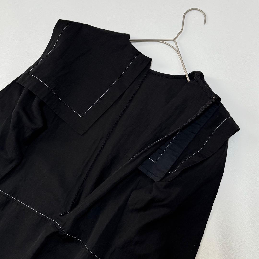 定価3.7万 ルフィル セーラーカラーワンピース マキシ丈　日本製　近年モデル