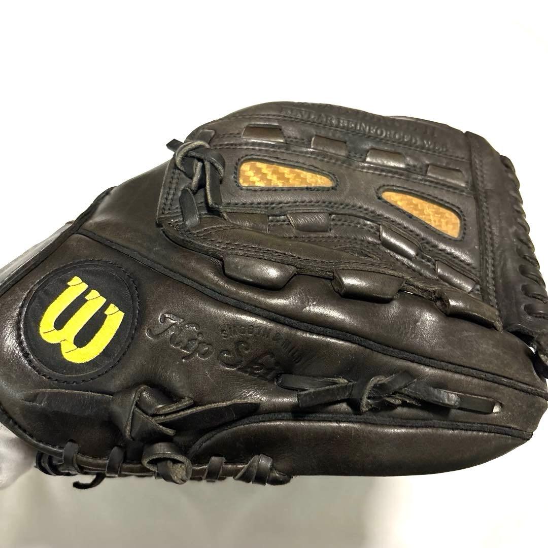 希少 Wilson ウィルソン DFS キップレザー グローブ プロスタッフ 黒