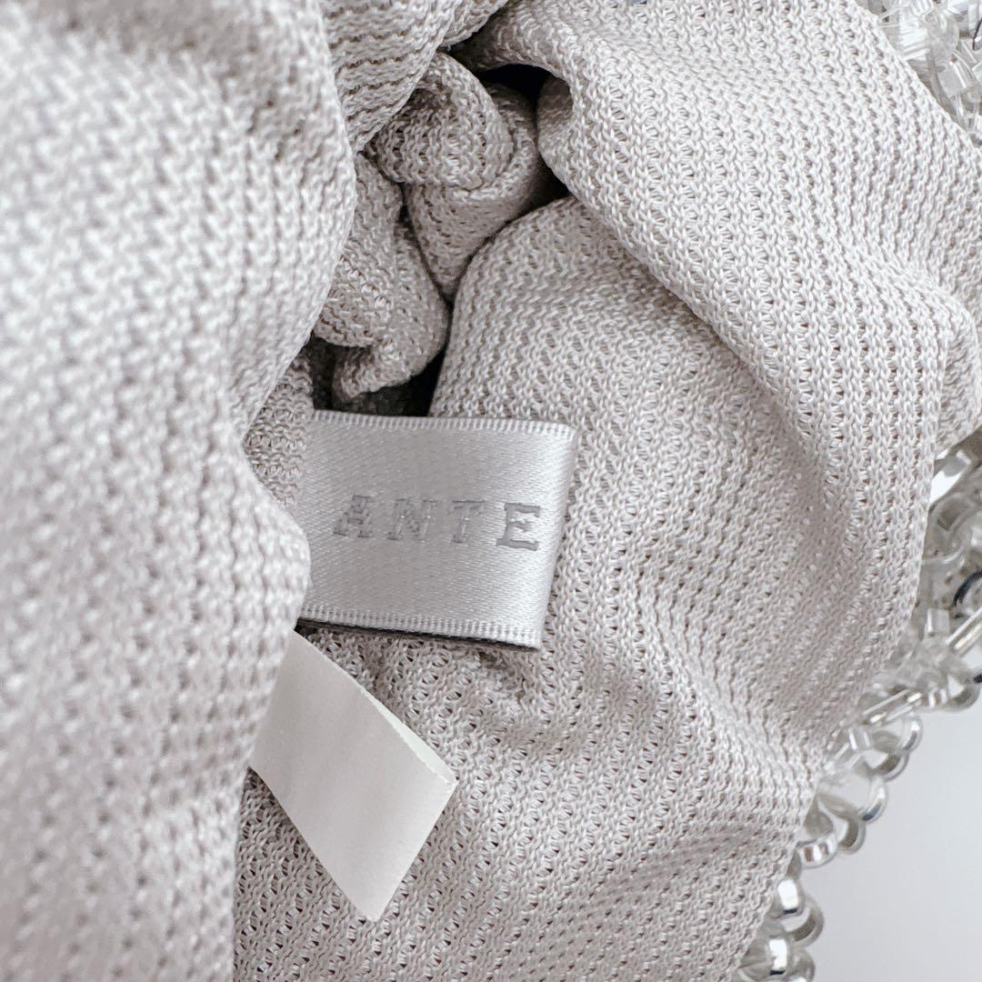 美品✨アンテプリマ ビーズスパンコールワイヤーバッグ ラウンド 縦型 シルバー