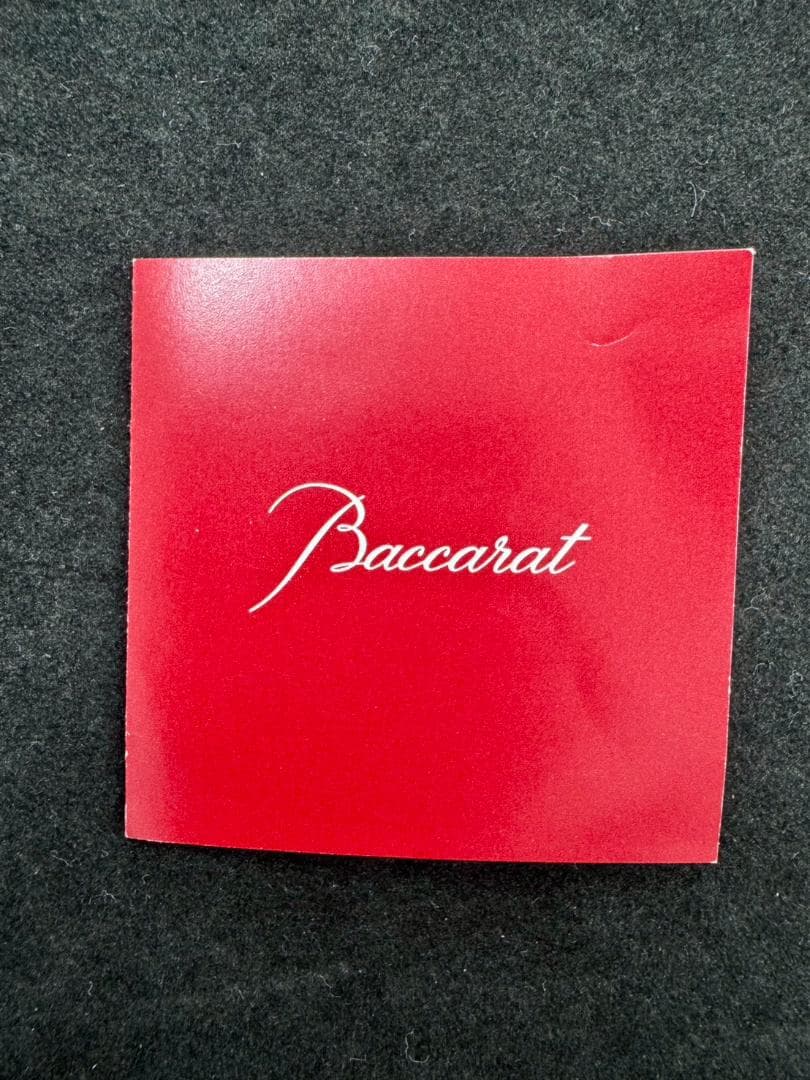 【ヤギ様】Baccarat （バカラ） クリスタルリング/指輪 赤系