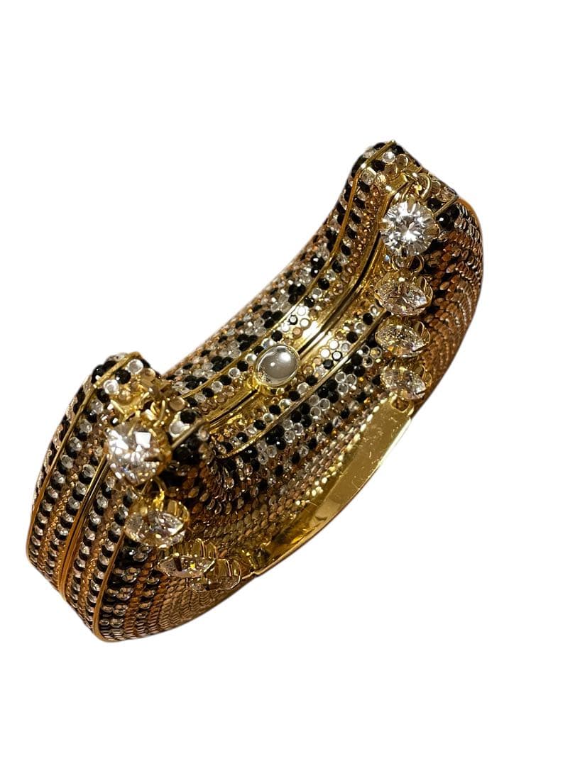 【香鳥屋】ラインストーン ジュエリーバッグ　ハンドバッグ　パーティーバッグ　木箱