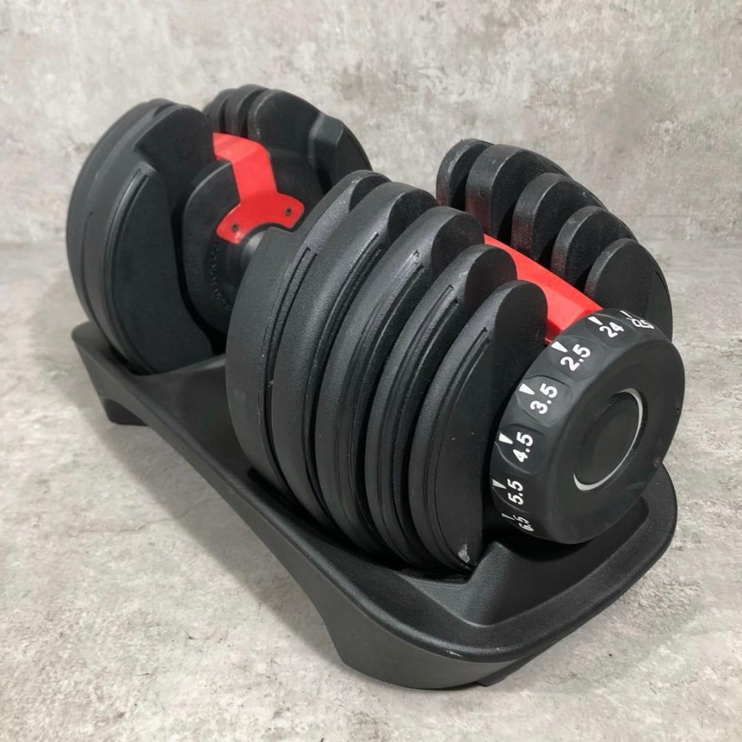 ① 人気 可変式 ダンベル 24kg ダイヤル式 15段階 簡単調節 筋トレ