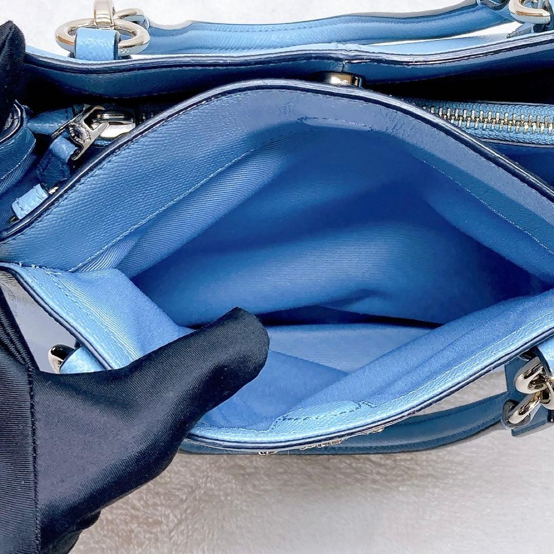 ✨美品✨COACH コーチ 2wayショルダーバッグ クロスグレイン ロゴ 金具