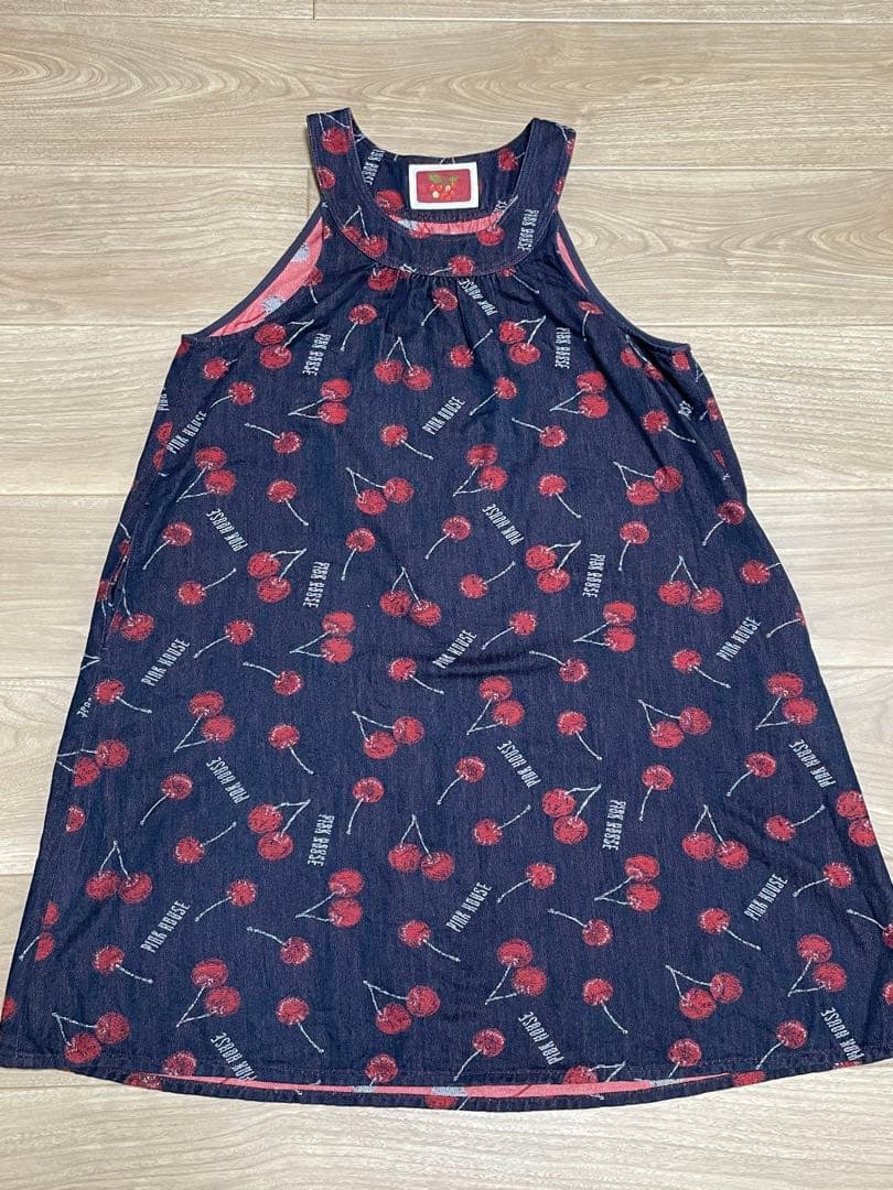 PINKHOUSE さくらんぼ柄 デニムワンピース チェリー柄