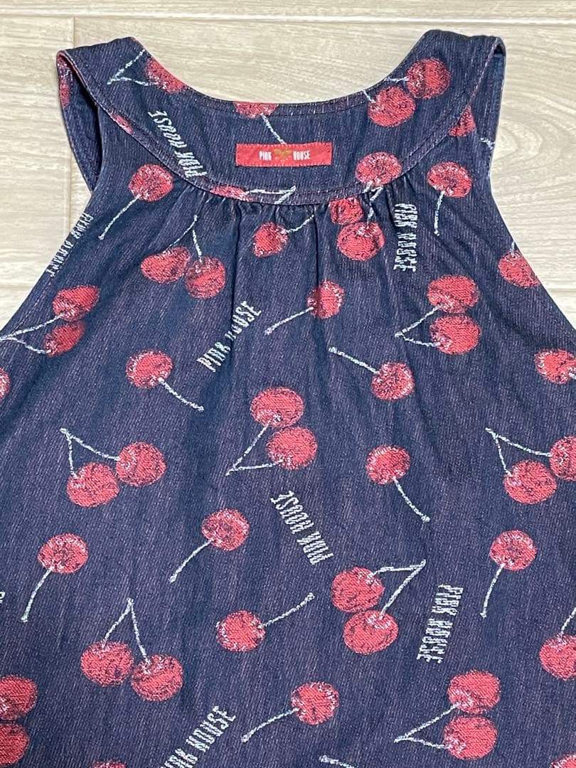 PINKHOUSE さくらんぼ柄 デニムワンピース チェリー柄