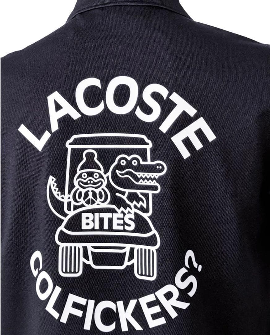 新品未使用品　ラコステ x ゴルフィッカーズ コラボ　ポロシャツ　黒　XL