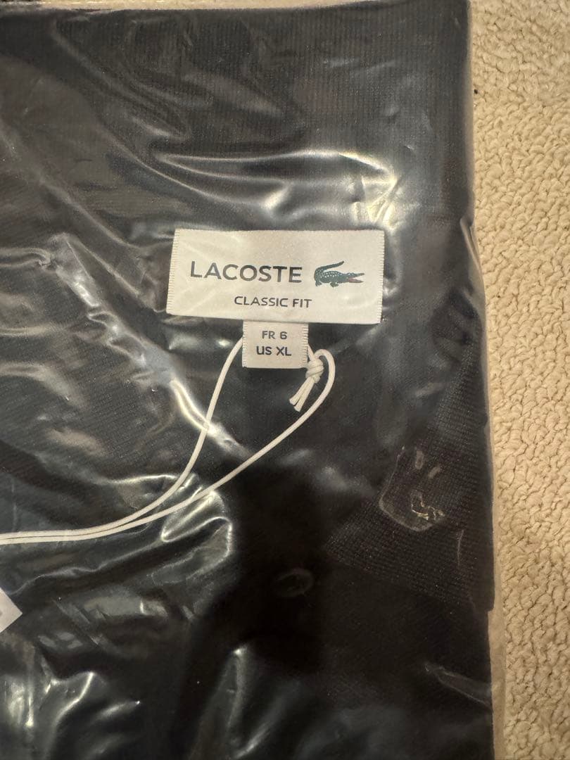 新品未使用品　ラコステ x ゴルフィッカーズ コラボ　ポロシャツ　黒　XL