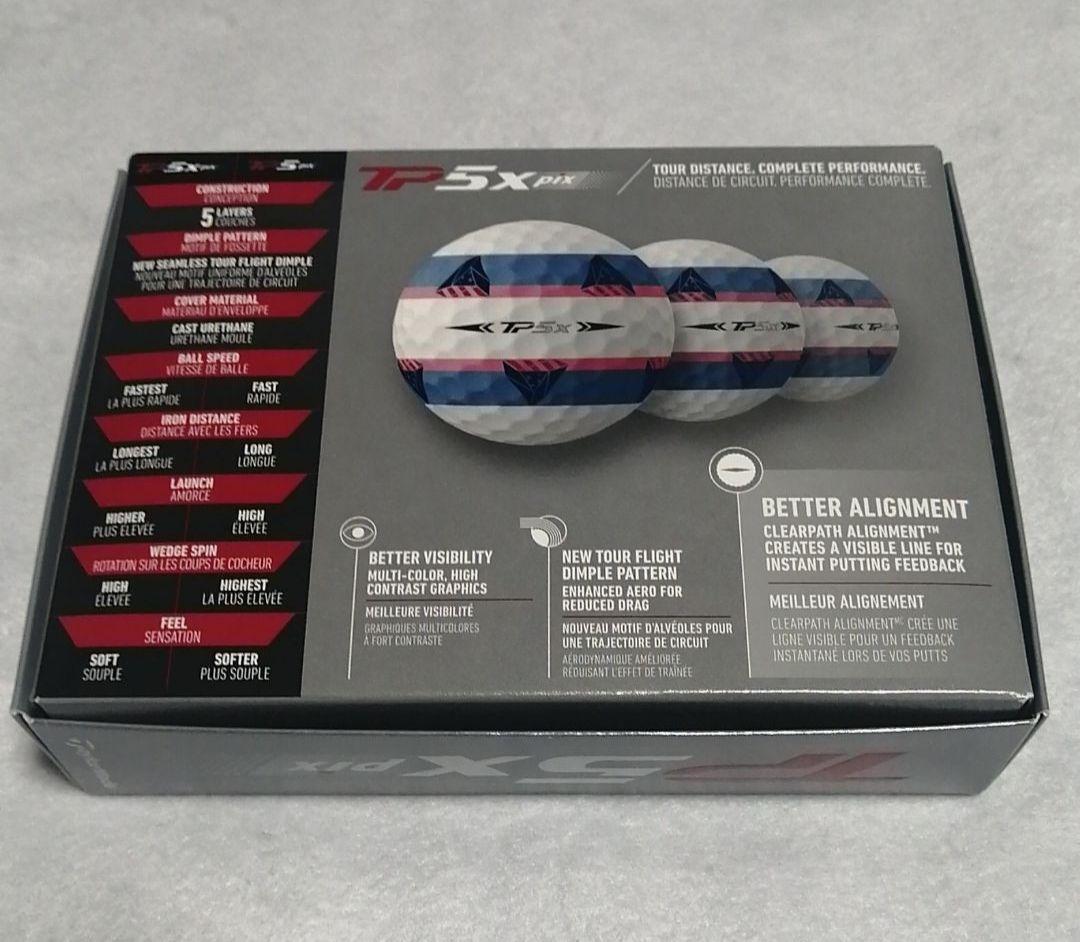 テーラーメイド ゴルフボール New TP5x Pix USA モデル