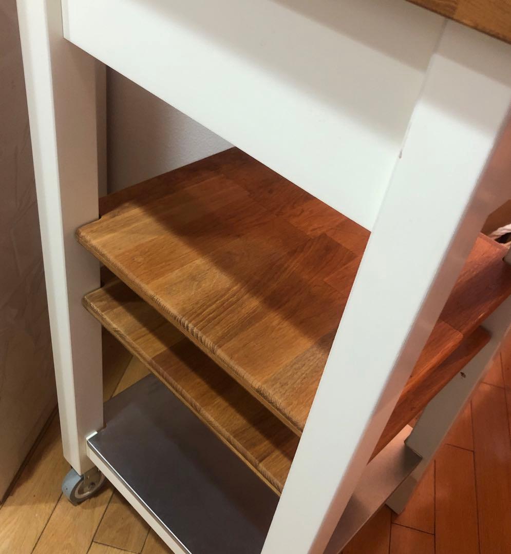 【廃番　たのメル便5,000円込】　IKEA Stenstorp キッチンワゴン