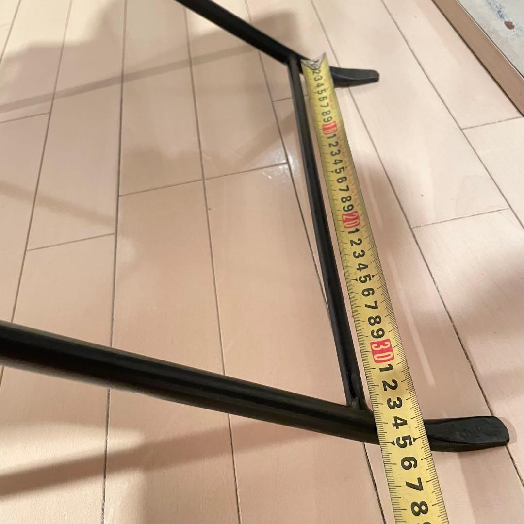 レザー折りたたみアイアンスツール 本革 山羊革