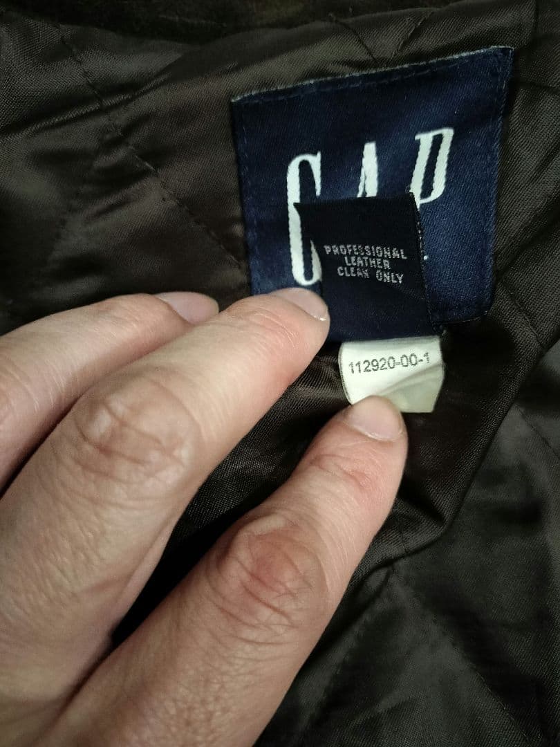 GAP ハーフコート ステンカラー ダークブラウン L