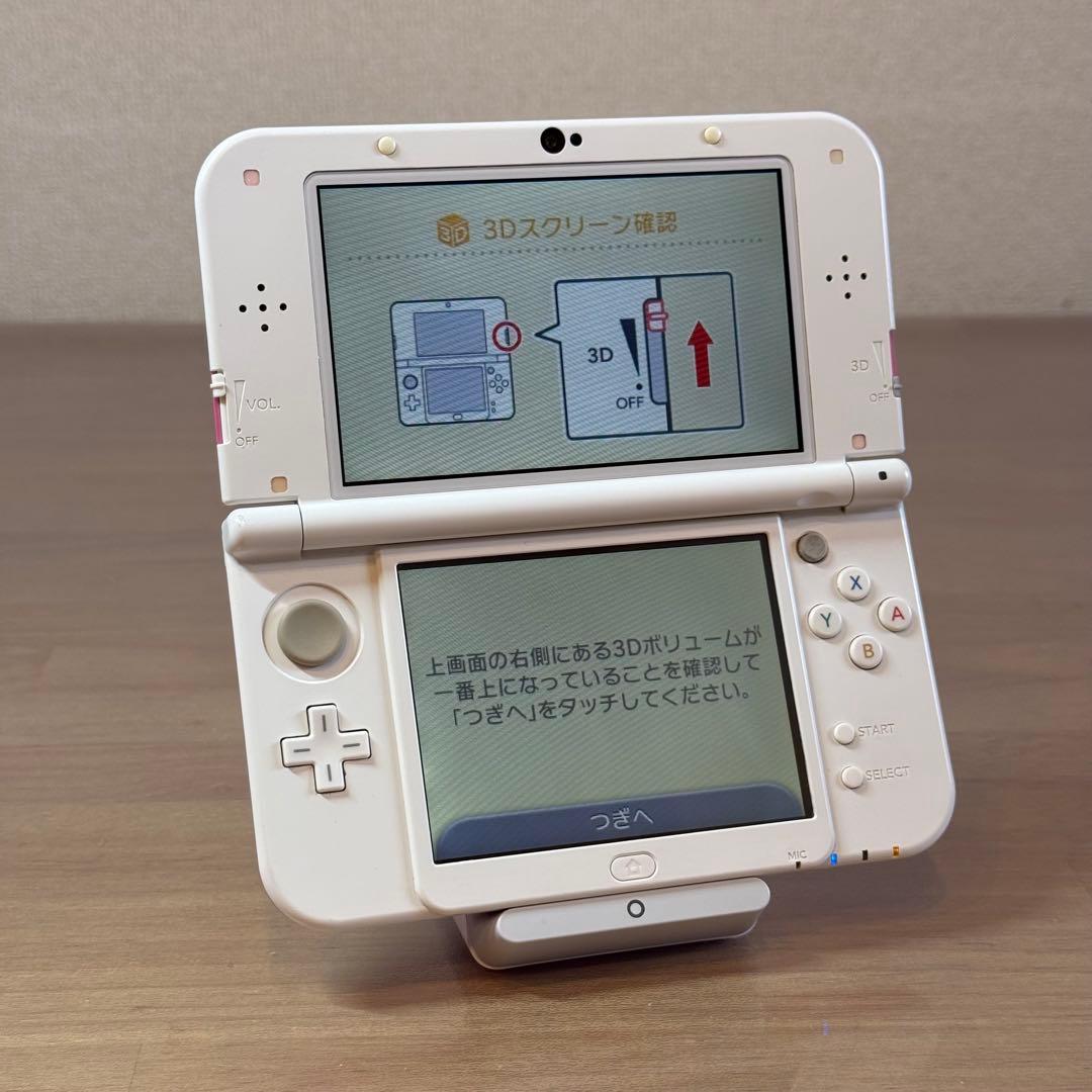 4-159【訳ありジャンク】Newニンテンドー3DS LL ピンク×ホワイト