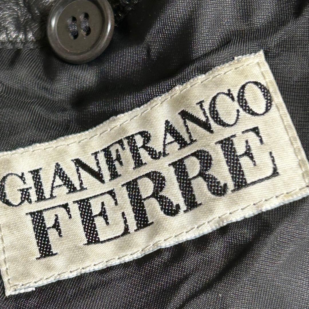 GIANFRANCO FERRE ジャンフランコ フェレ　レザーコート　50㌅