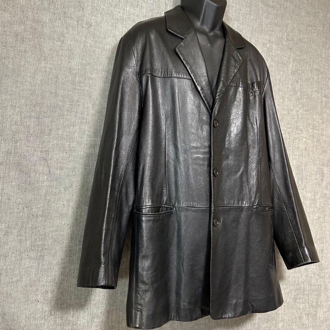 GIANFRANCO FERRE ジャンフランコ フェレ　レザーコート　50㌅