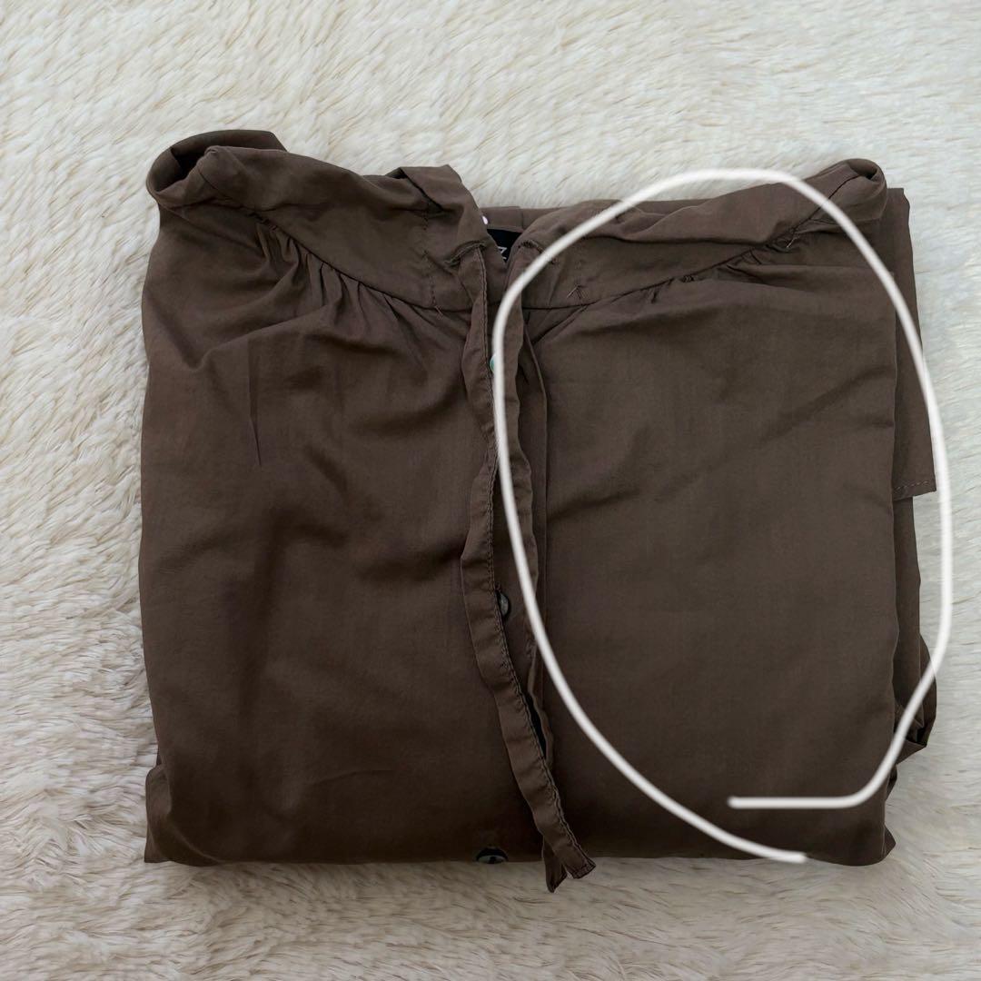 mizuiroindミズイロインド フード付きシャツ ブラウス フーディ 羽織り