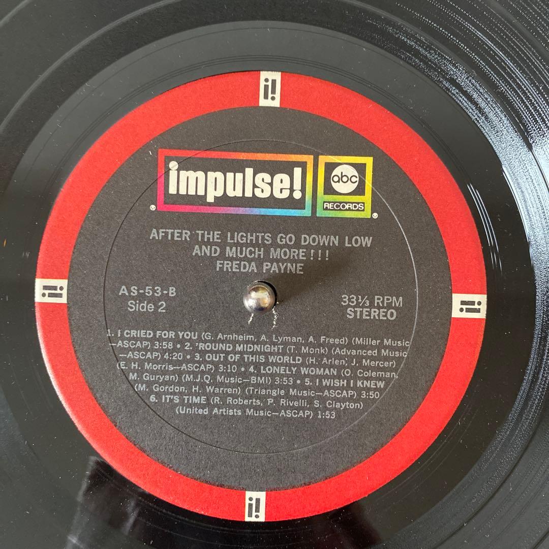 洋楽 FREDA PAYNE AFTER THE LIGHTS GO DOWN LOW