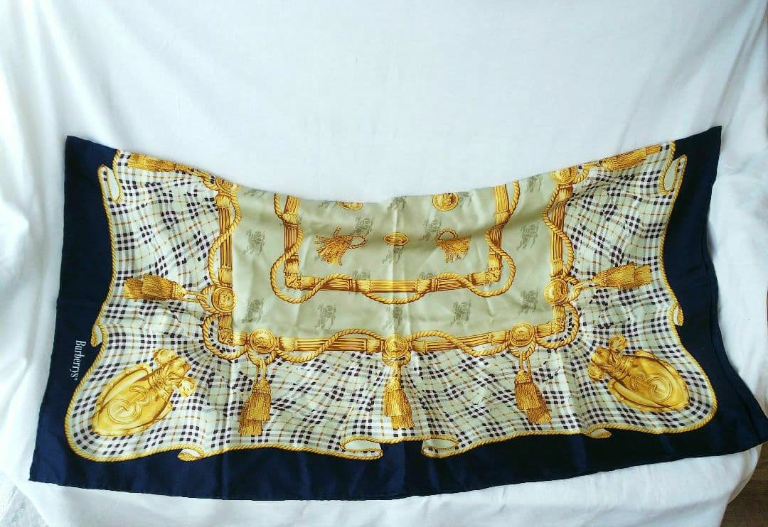 Burberrys バーバリー ノバチェック柄 大判 スカーフ シルクスカーフ