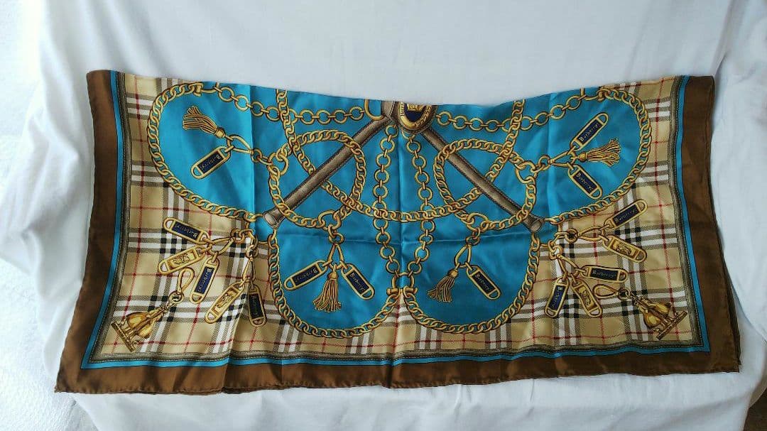 Burberrys バーバリー ノバチェック柄 大判 スカーフ シルクスカーフ