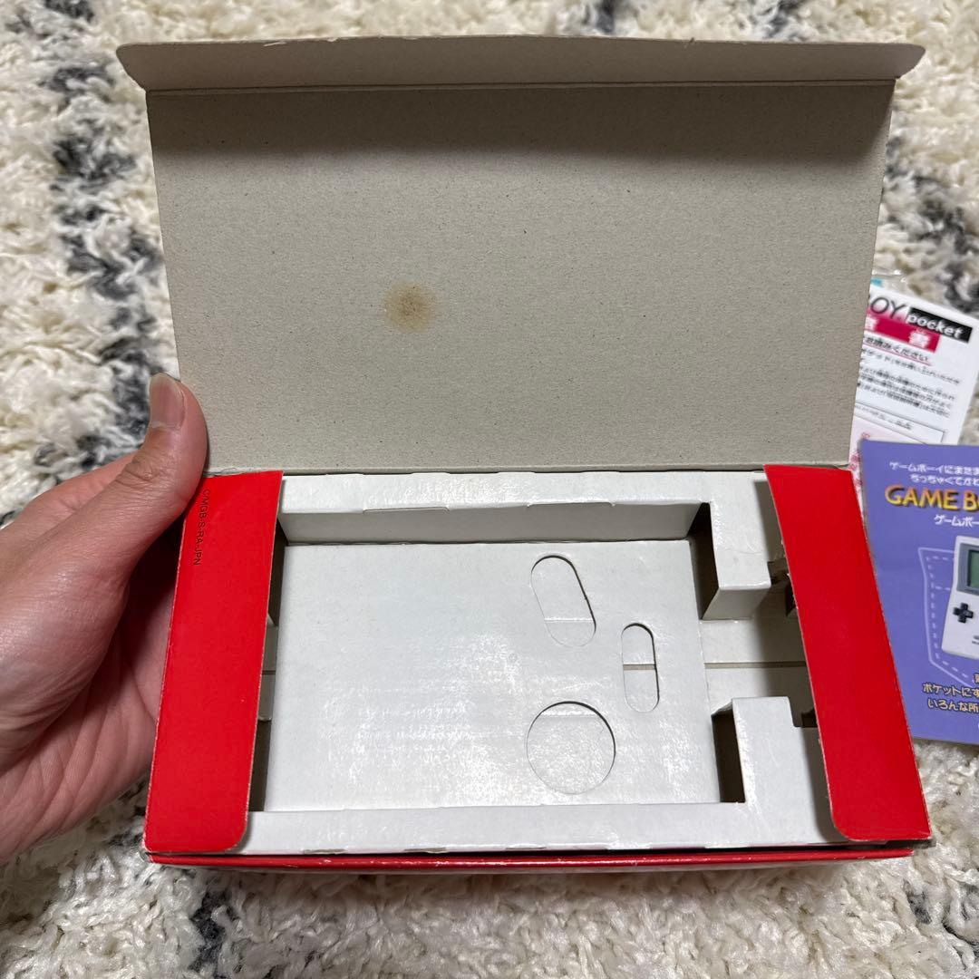 ゲームボーイポケット 赤 箱付き 動作確認済 テトリス付き ※液晶漏れあり