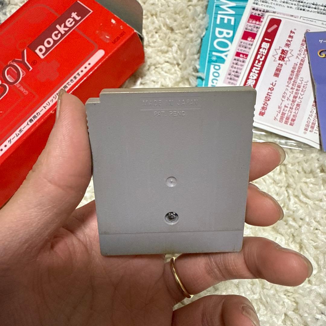ゲームボーイポケット 赤 箱付き 動作確認済 テトリス付き ※液晶漏れあり