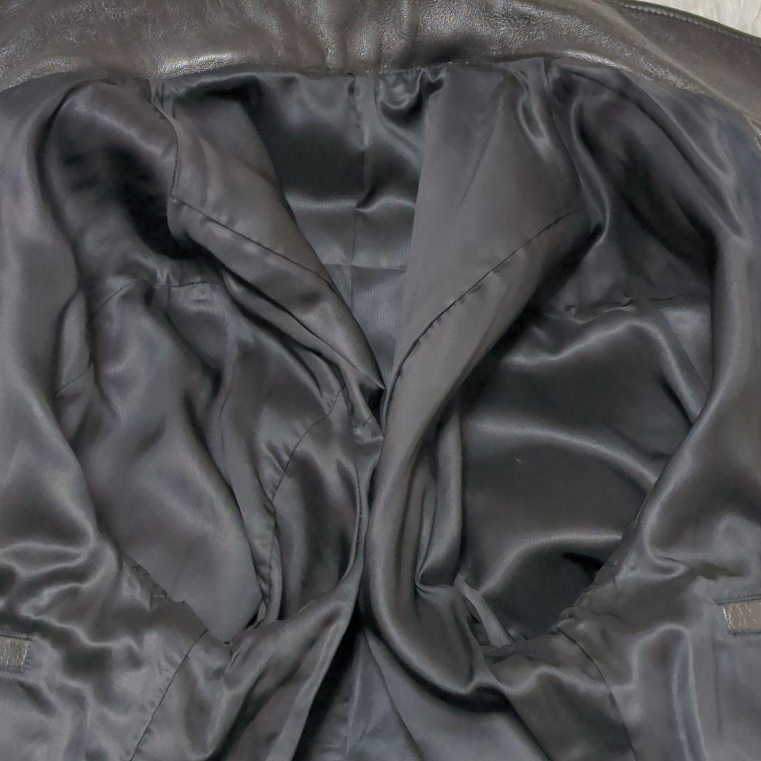 美品✨5351プールオム セミダブルライダースジャケット ラムレザー 黒 M相当