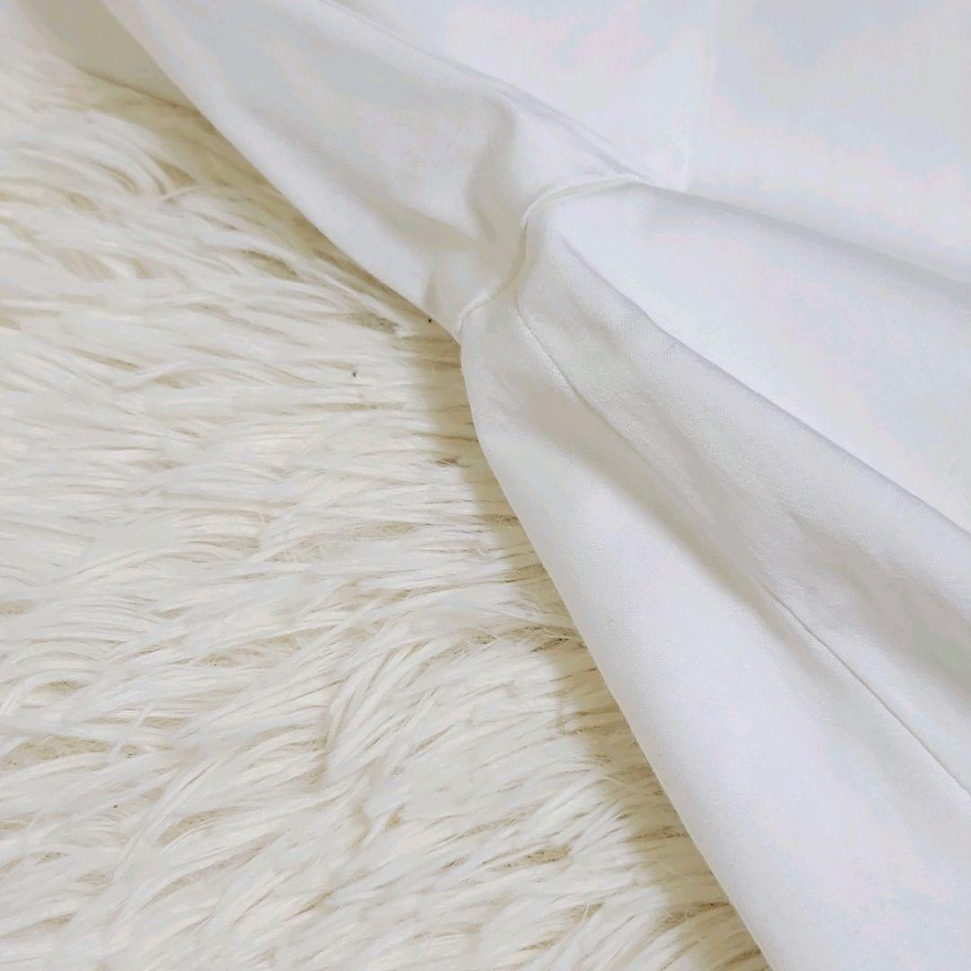 美品✨ yori ヨリ ハマグリ刺繍ブラウス バンドカラー 長袖 38