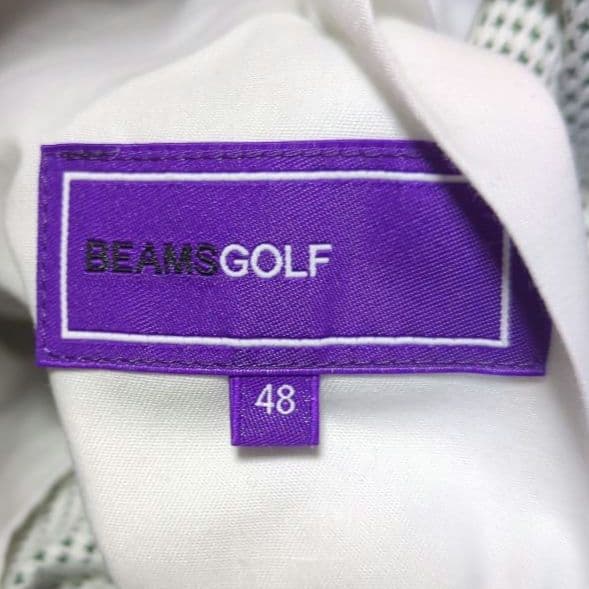 ビームスゴルフ　パンツ　ストレート　千鳥格子柄　裾ダブル　48