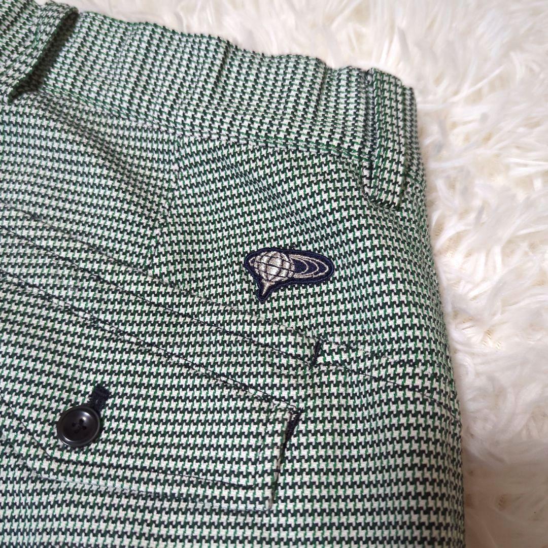 ビームスゴルフ　パンツ　ストレート　千鳥格子柄　裾ダブル　48