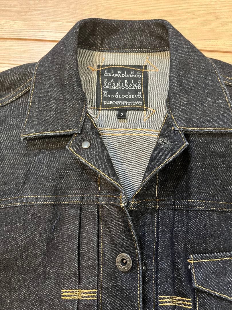 美品　KURO デニムジャケット デニム　セルビッチ　赤耳　セットアップ　1st