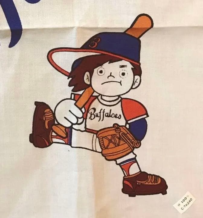 優勝！日本一！舞いあがれ！　近鉄バファローズ　バッファ君ハンカチ　優勝ステッカー