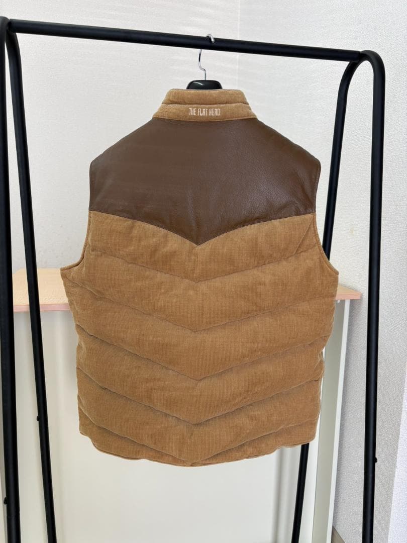 THE FLAT HERD フラットヘッド コーディロイ&本革ベスト Lサイズ