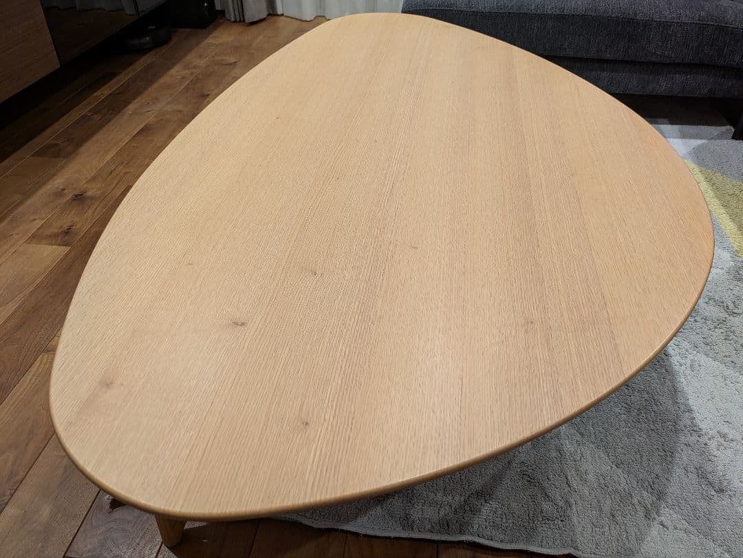 アクタス クラウム リビングテーブル 楕円形 ホワイトオーク