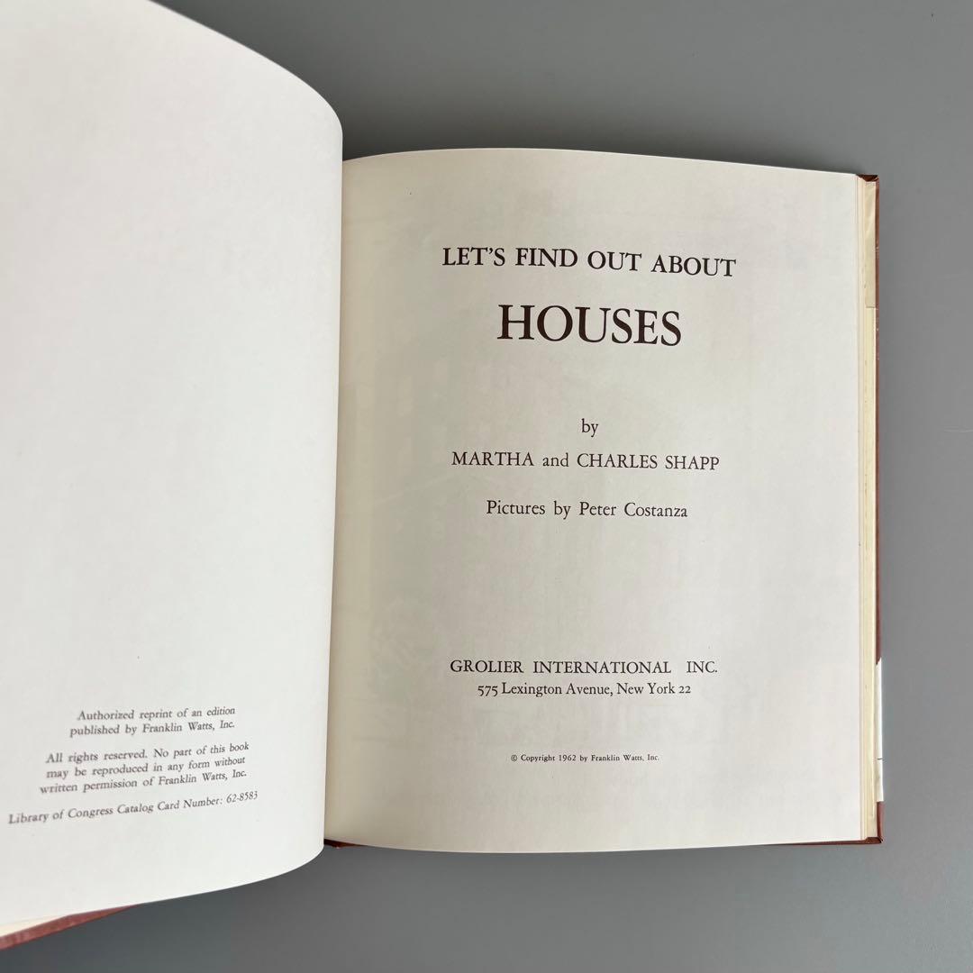 アメリカ　LET’S FIND OUT ABOUT HOUSESヴィンテージ絵本