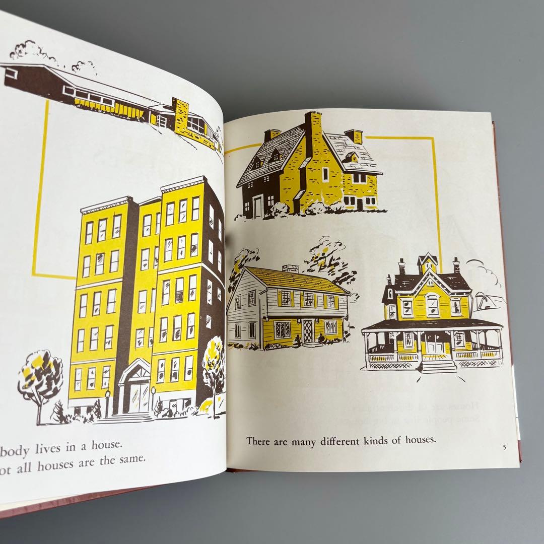 アメリカ　LET’S FIND OUT ABOUT HOUSESヴィンテージ絵本