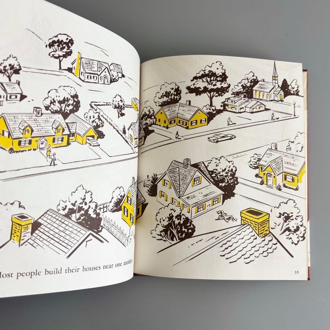 アメリカ　LET’S FIND OUT ABOUT HOUSESヴィンテージ絵本