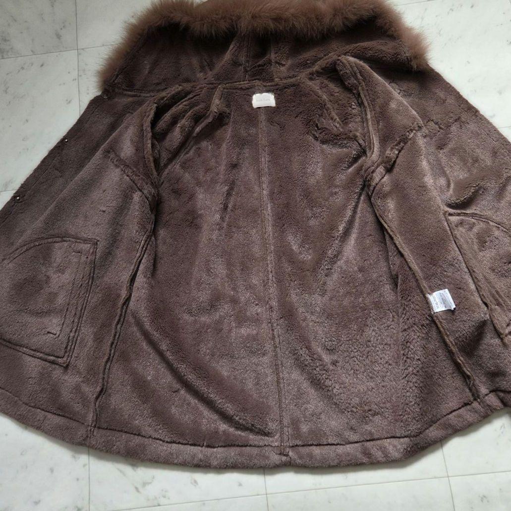 美品　ローズティアラ　フォックスファー　ポンチョコート 大きいサイズ