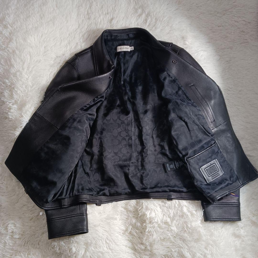 コーチ×ジャンミシェルバスキア　コラボ　ダブルライダース　XLサイズ　ラムレザー