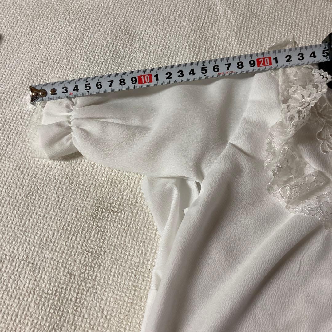 Chick Picot ホワイトベビードレスセット（帽子・ポンポン付）サイズ50