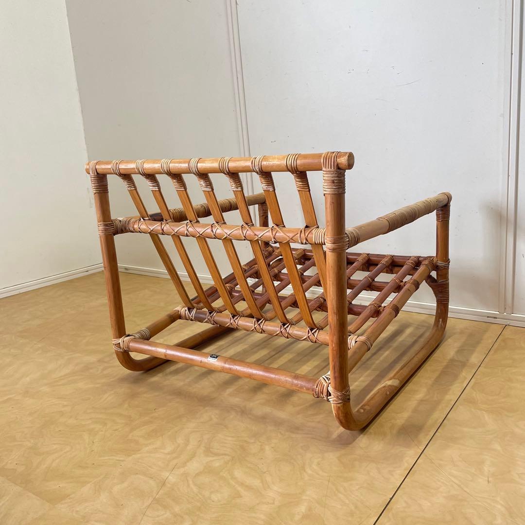 ヤマカワラタン アームチェア 山川ラタン 籐 椅子 イス チェア ビンテージ