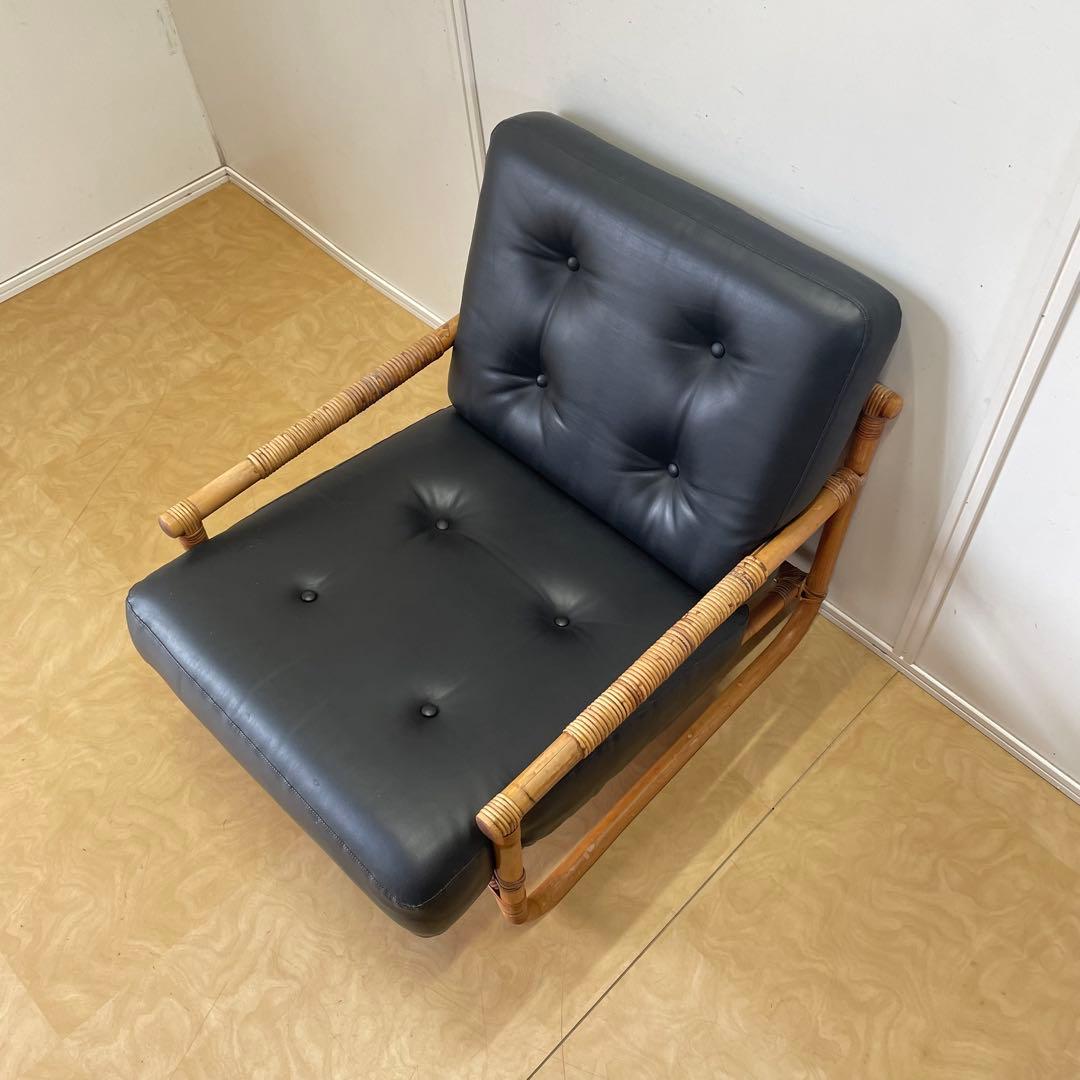 ヤマカワラタン アームチェア 山川ラタン 籐 椅子 イス チェア ビンテージ