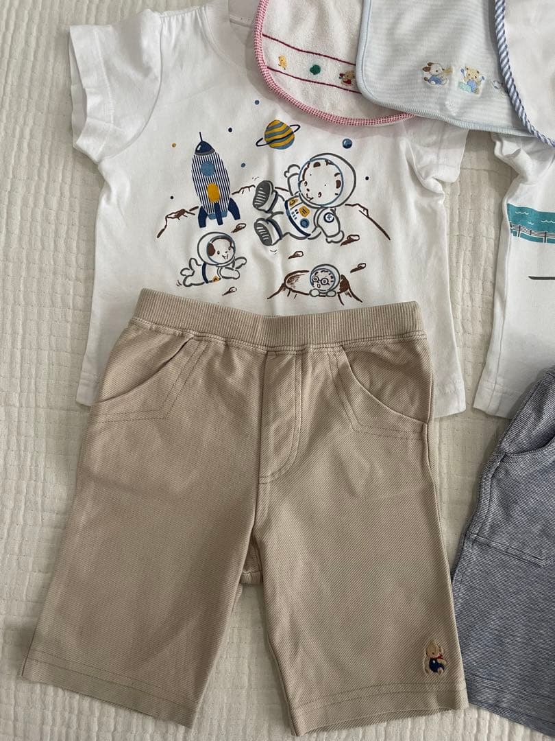 ファミリア　男の子　80 Tシャツ　パンツ　スタイ　セット