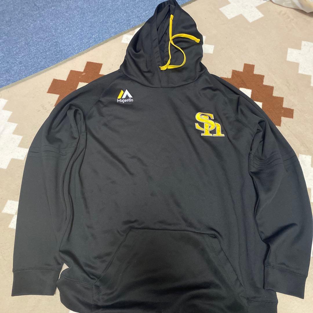 新品未使用 マジェスティック 福岡ソフトバンクホークス プルオーバーパーカー L