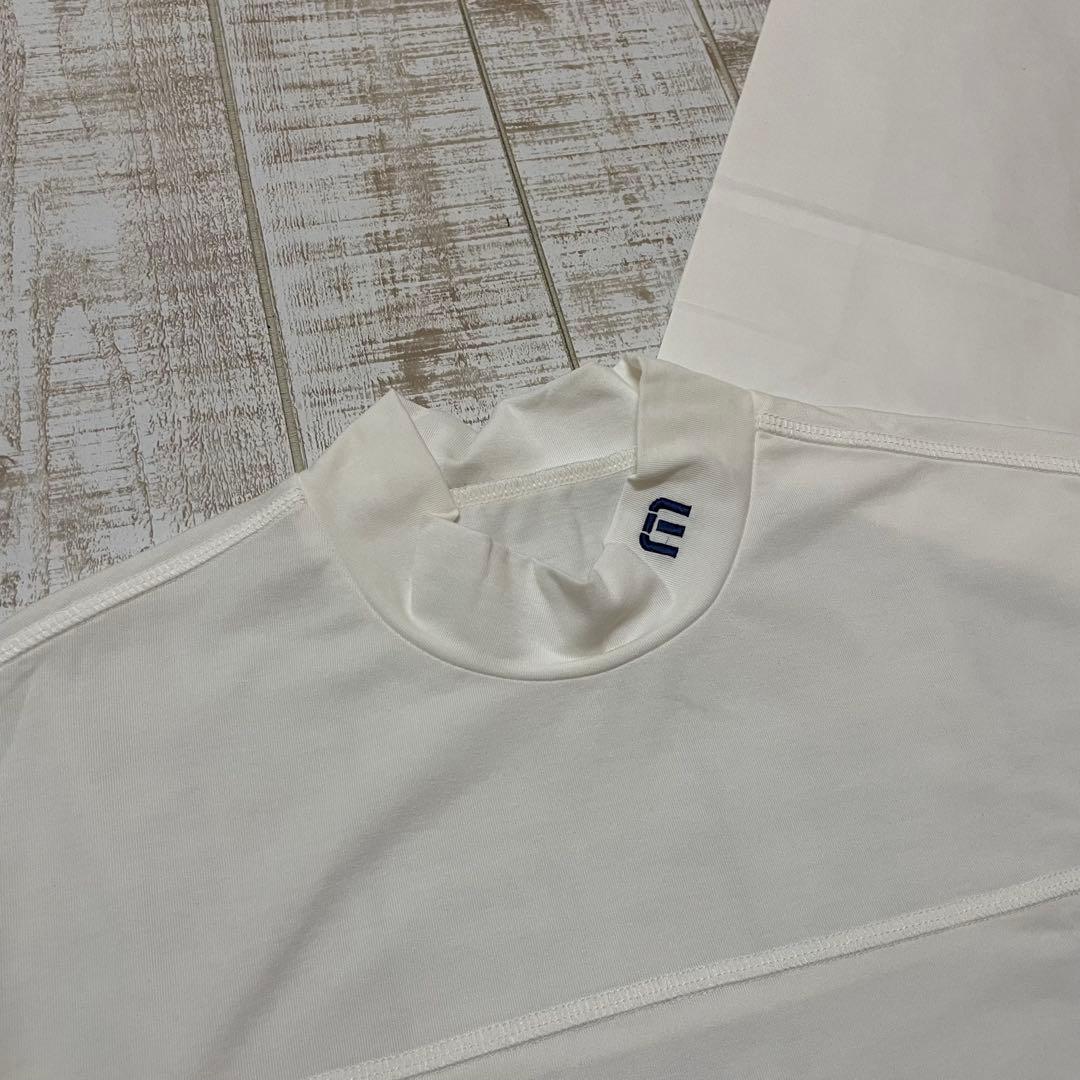 新品 トラヴィスマシュー 半袖モックネック 首ロゴ ホワイト XLサイズ