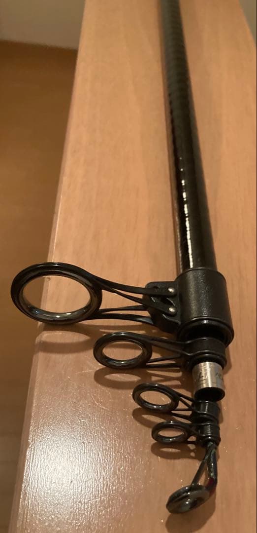 稀少極美品スーパーアモルファス穂先ライト付振出投竿