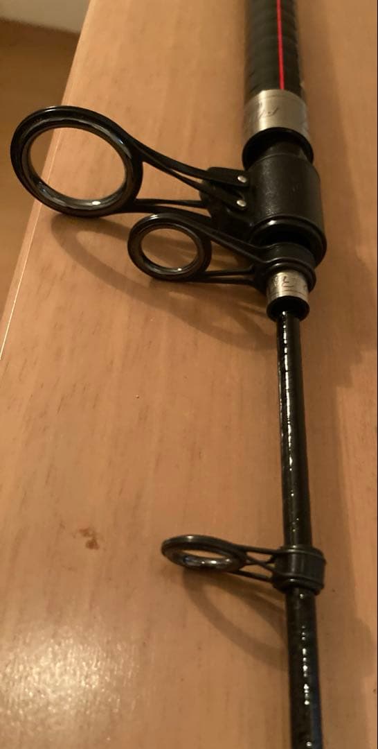 稀少極美品スーパーアモルファス穂先ライト付振出投竿